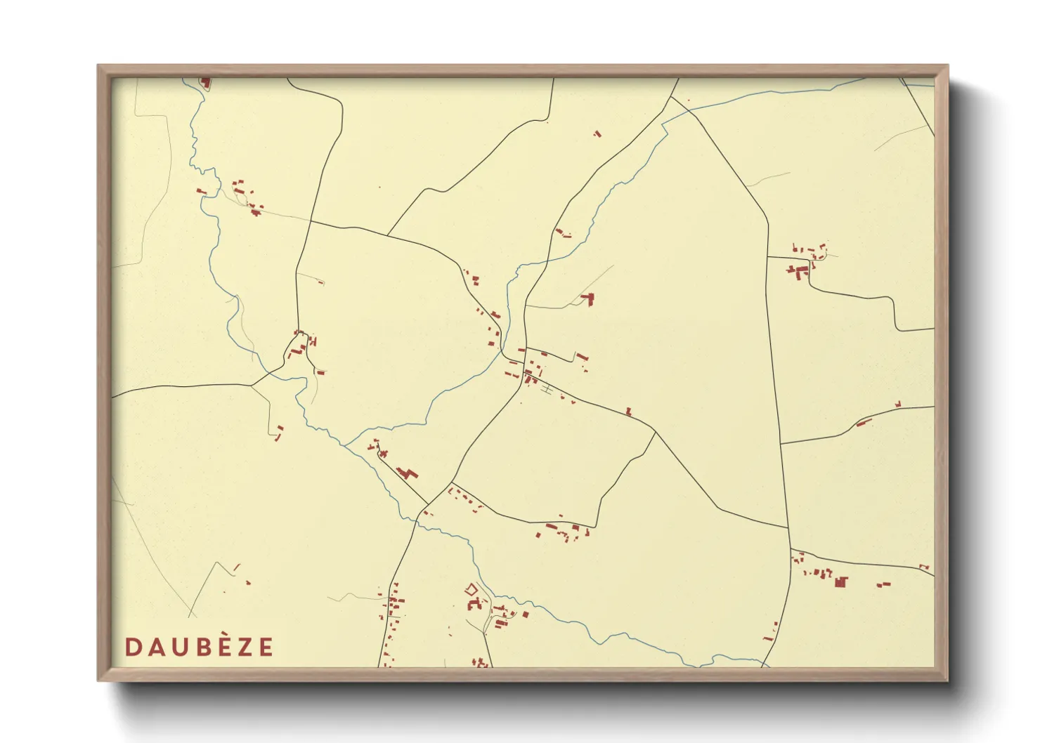 Une affiche de carte sur Daubèze