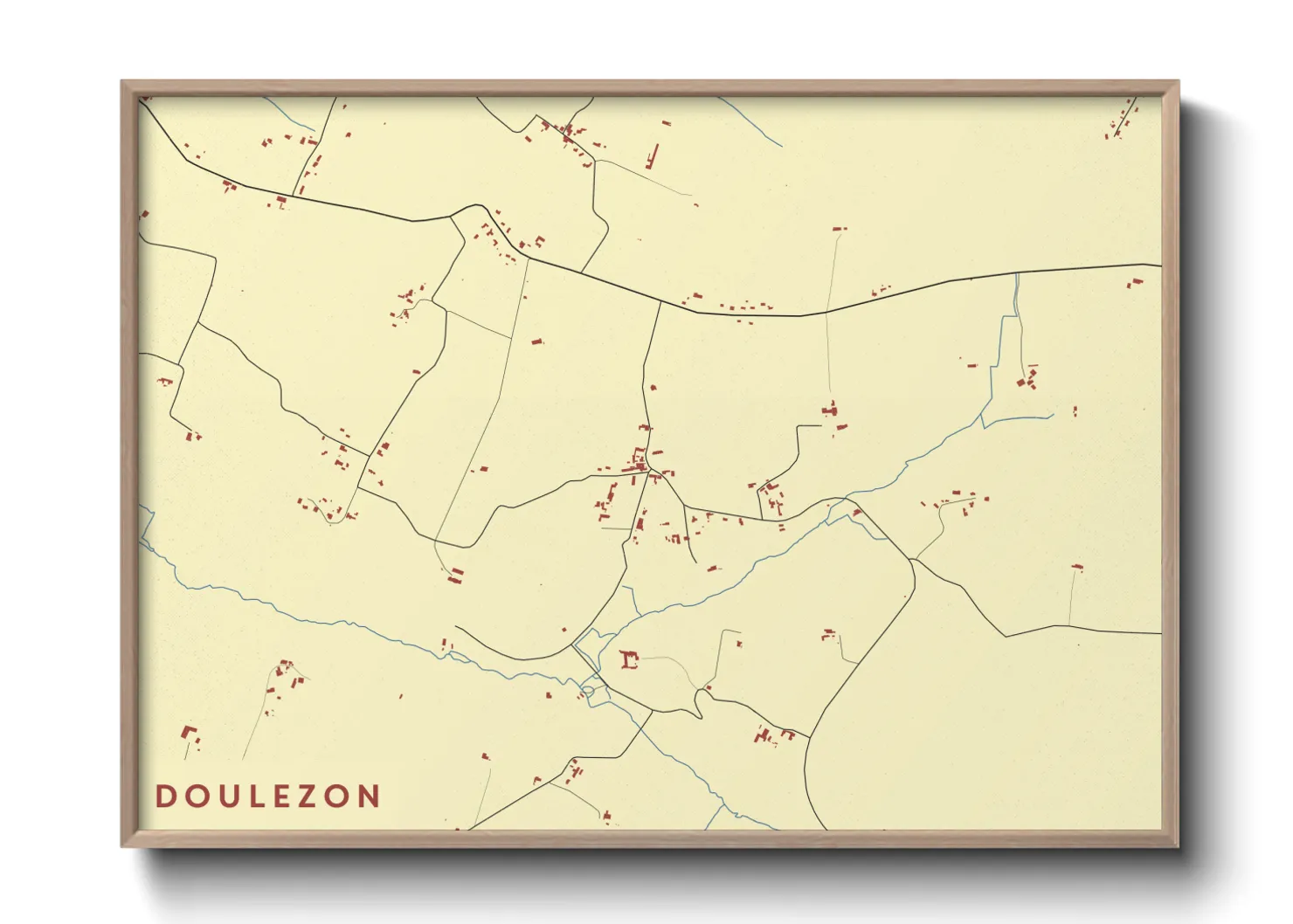 Une affiche de carte sur Doulezon