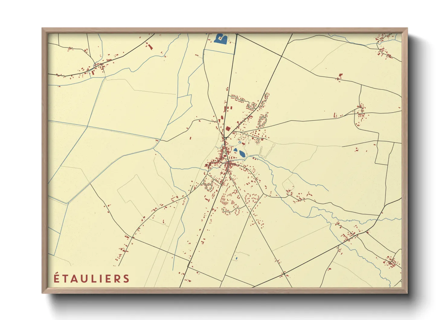 Une affiche de carte sur Étauliers