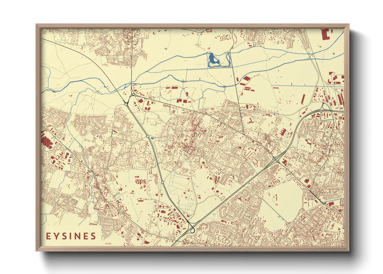 Une affiche de carte sur Eysines