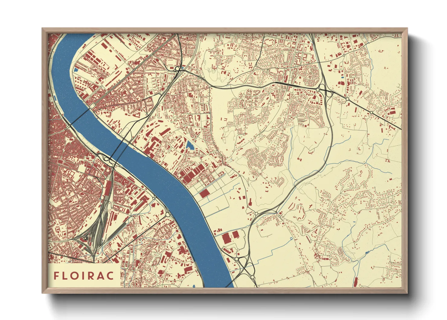 Une affiche de carte sur Floirac