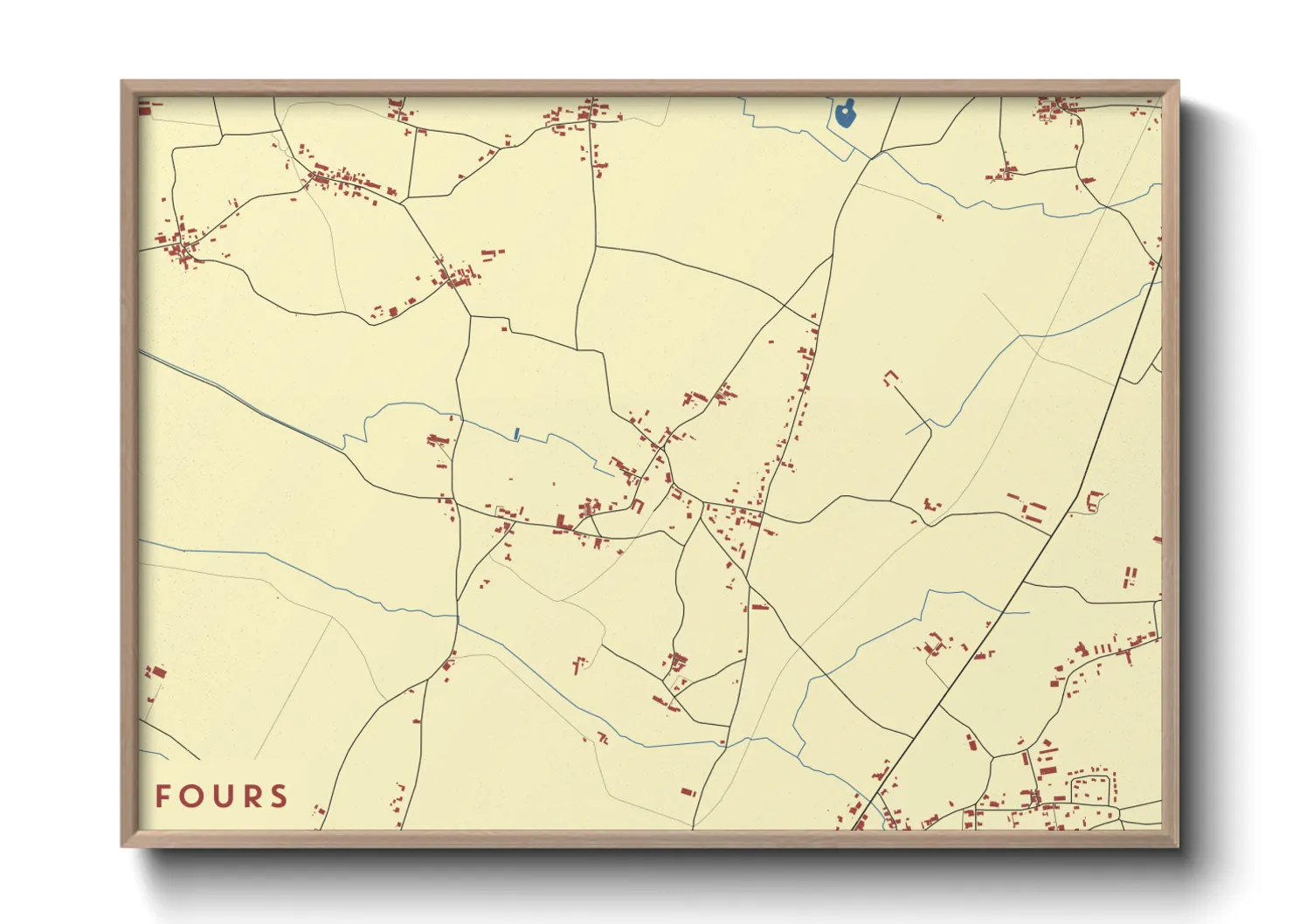 Une affiche de carte sur Fours