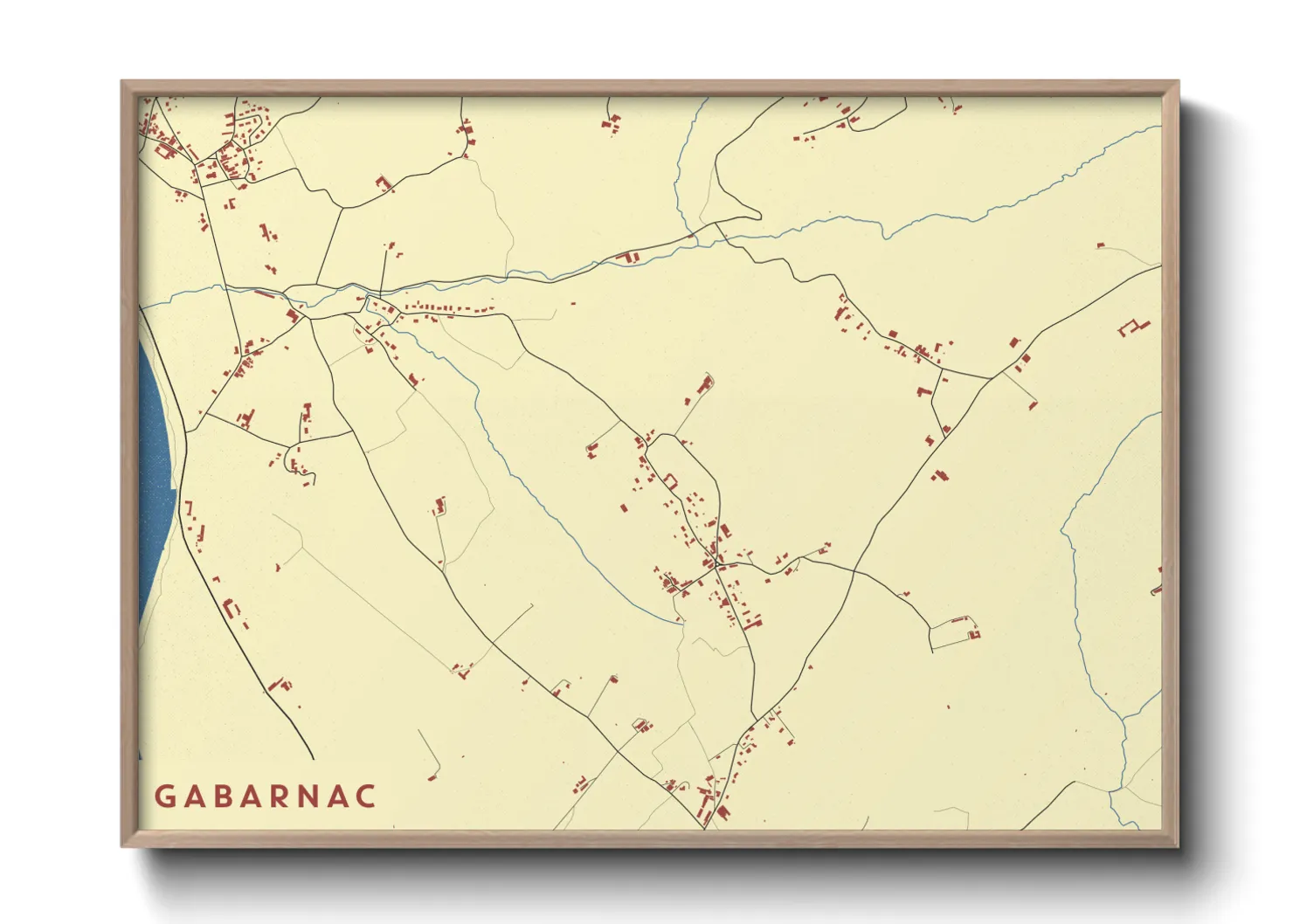 Une affiche de carte sur Gabarnac
