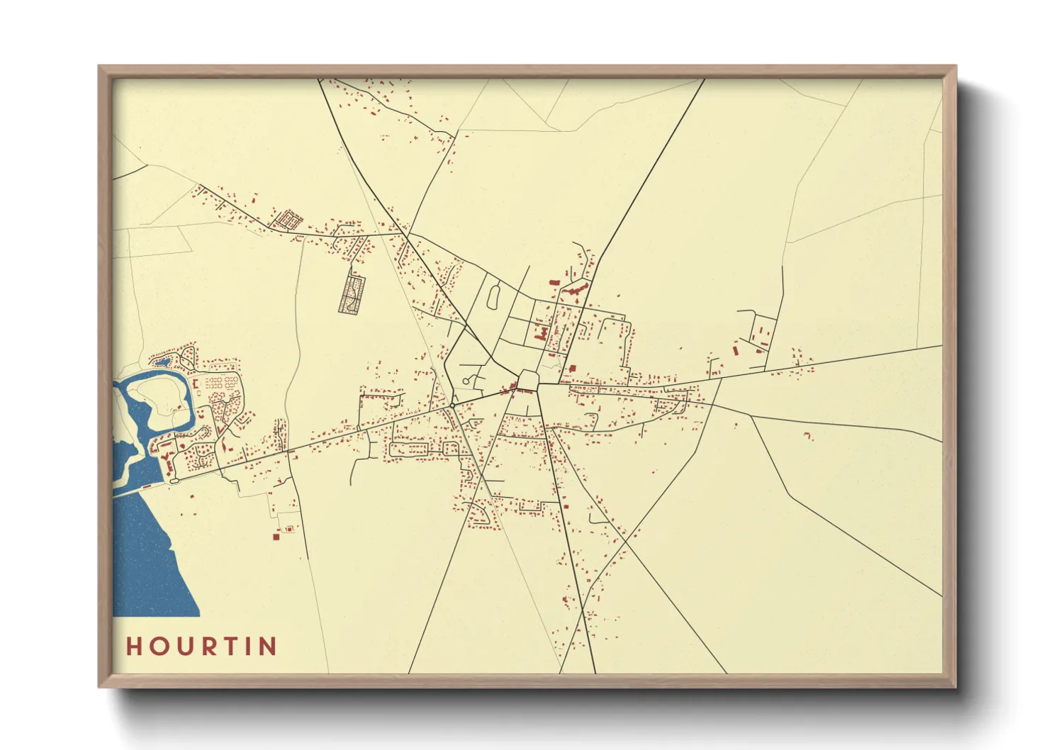 Une affiche de carte sur Hourtin