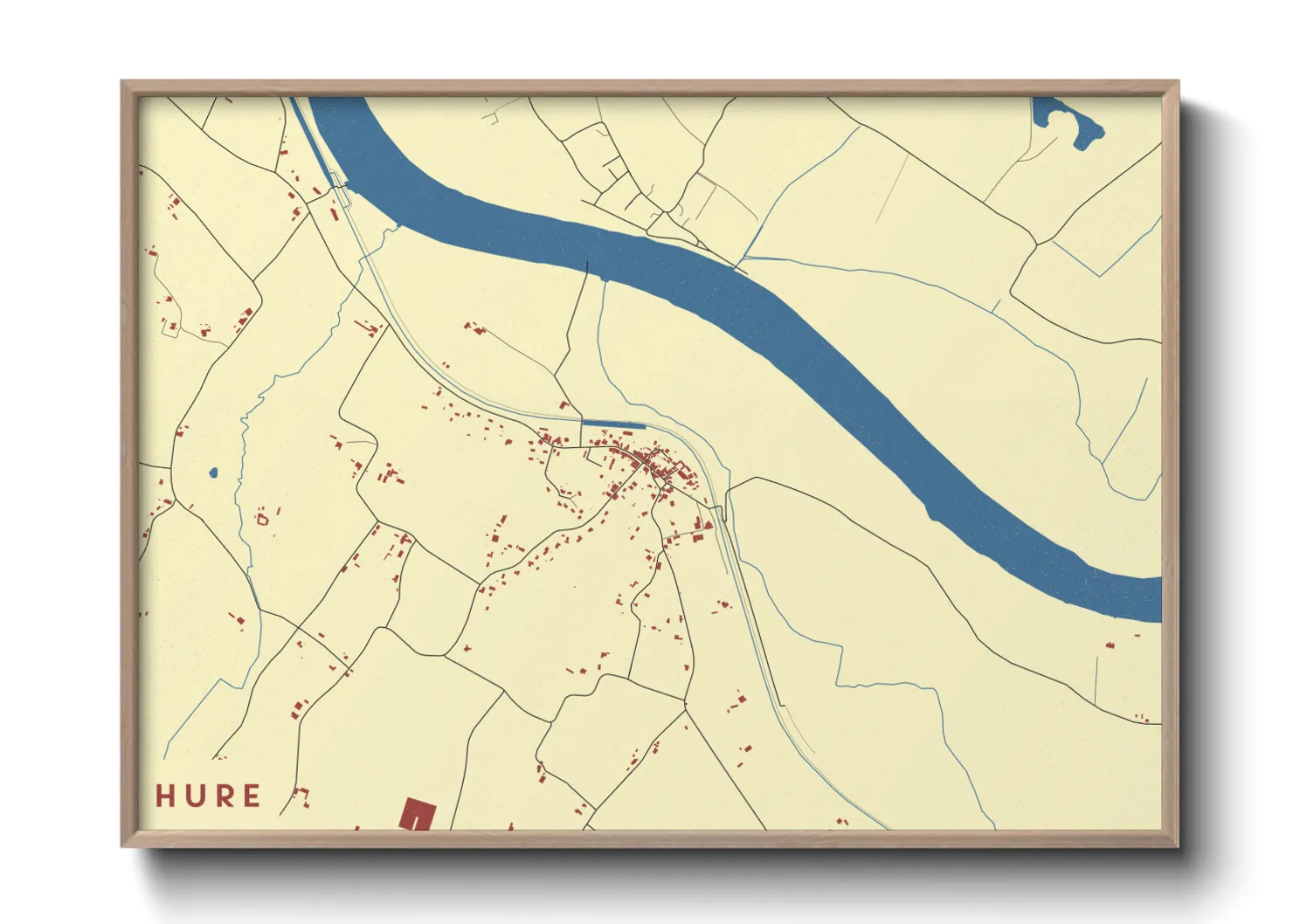 Une affiche de carte sur Hure