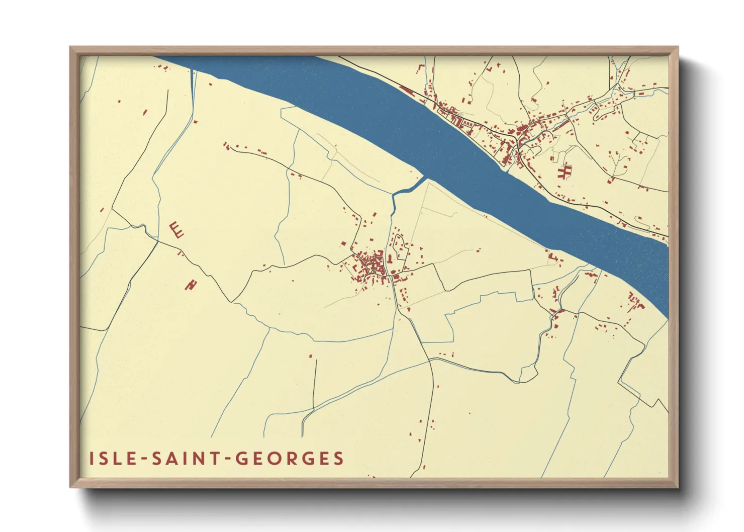 Une affiche de carte sur Isle-Saint-Georges