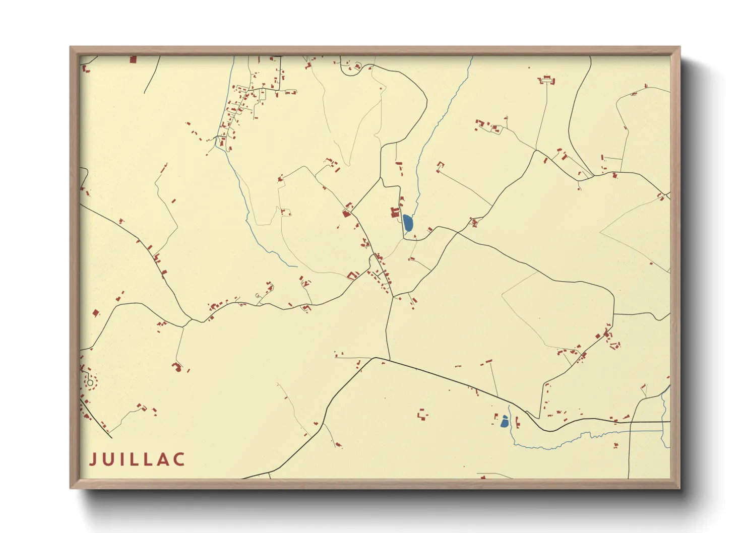 Une affiche de carte sur Juillac