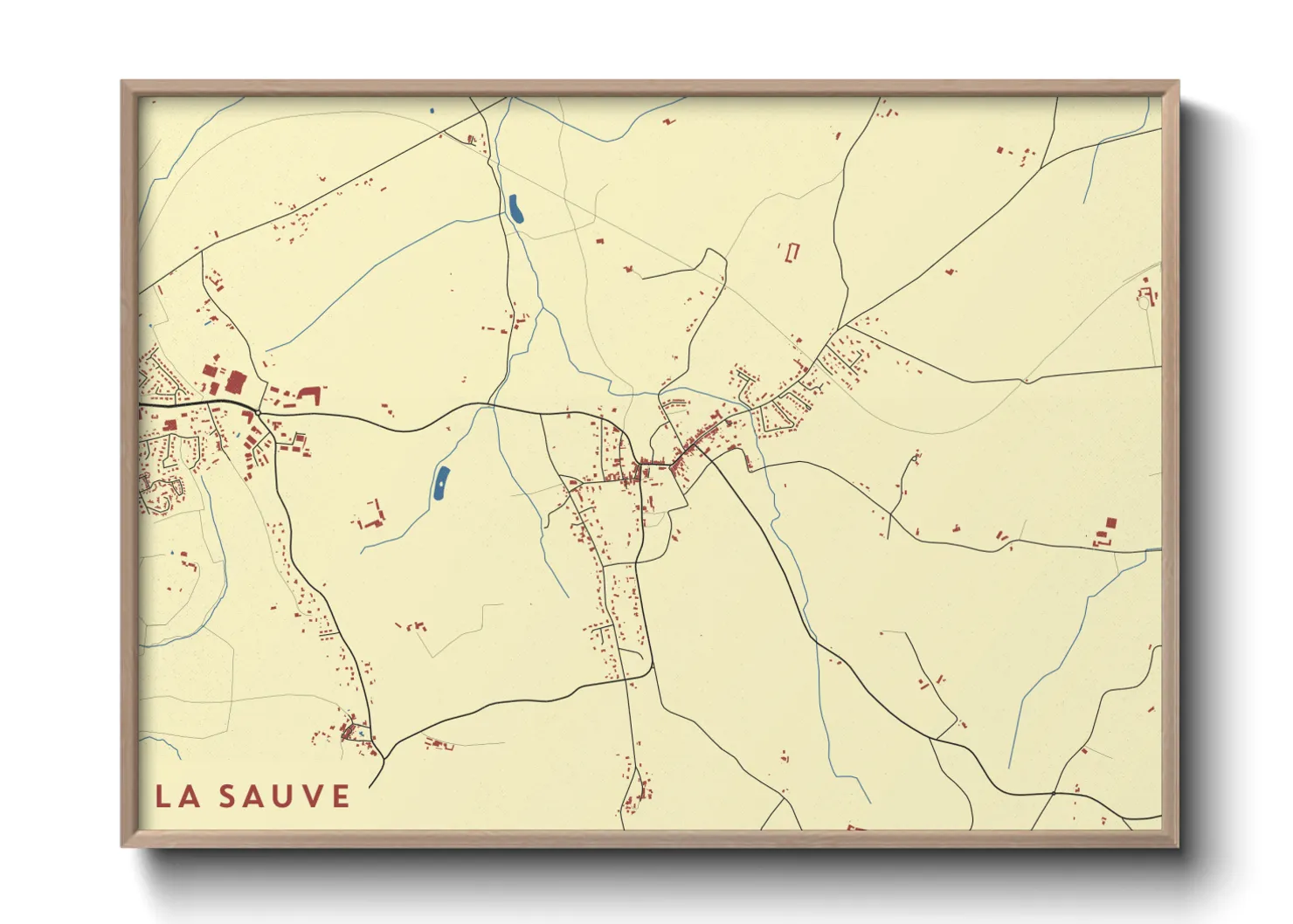 Une affiche de carte sur La Sauve