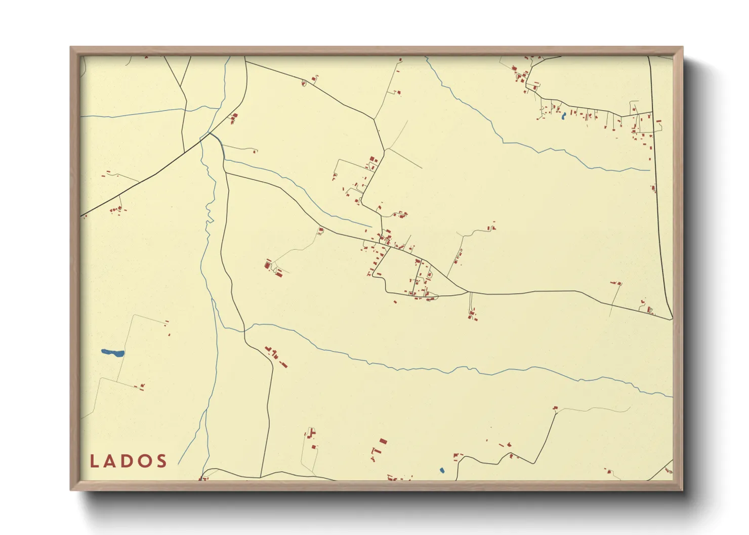 Une affiche de carte sur Lados