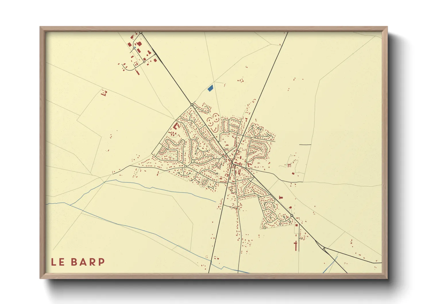 Une affiche de carte sur Le Barp