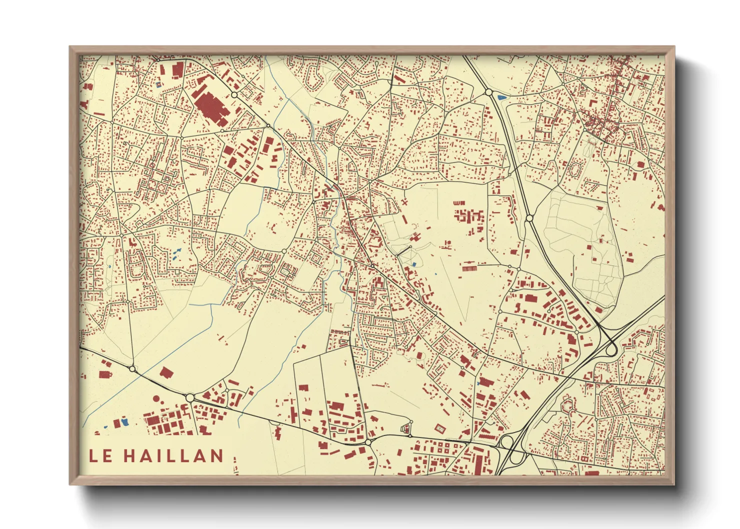 Une affiche de carte sur Le Haillan
