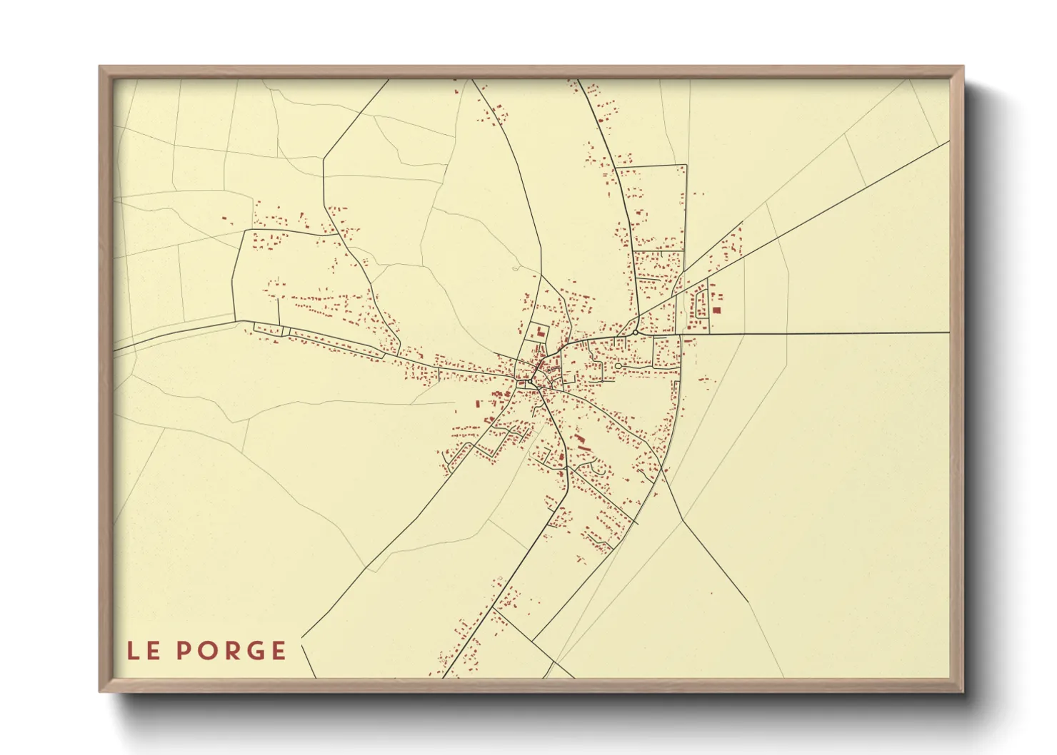 Une affiche de carte sur Le Porge