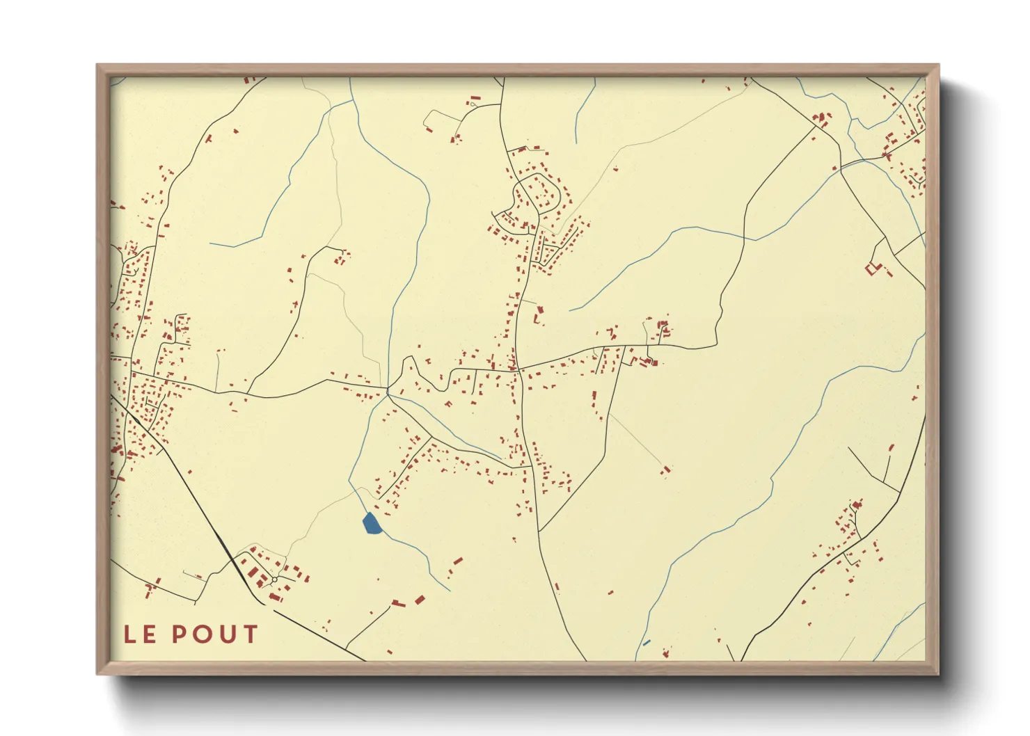 Une affiche de carte sur Le Pout