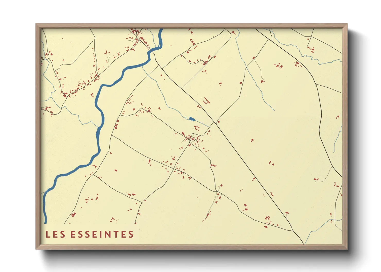 Une affiche de carte sur Les Esseintes