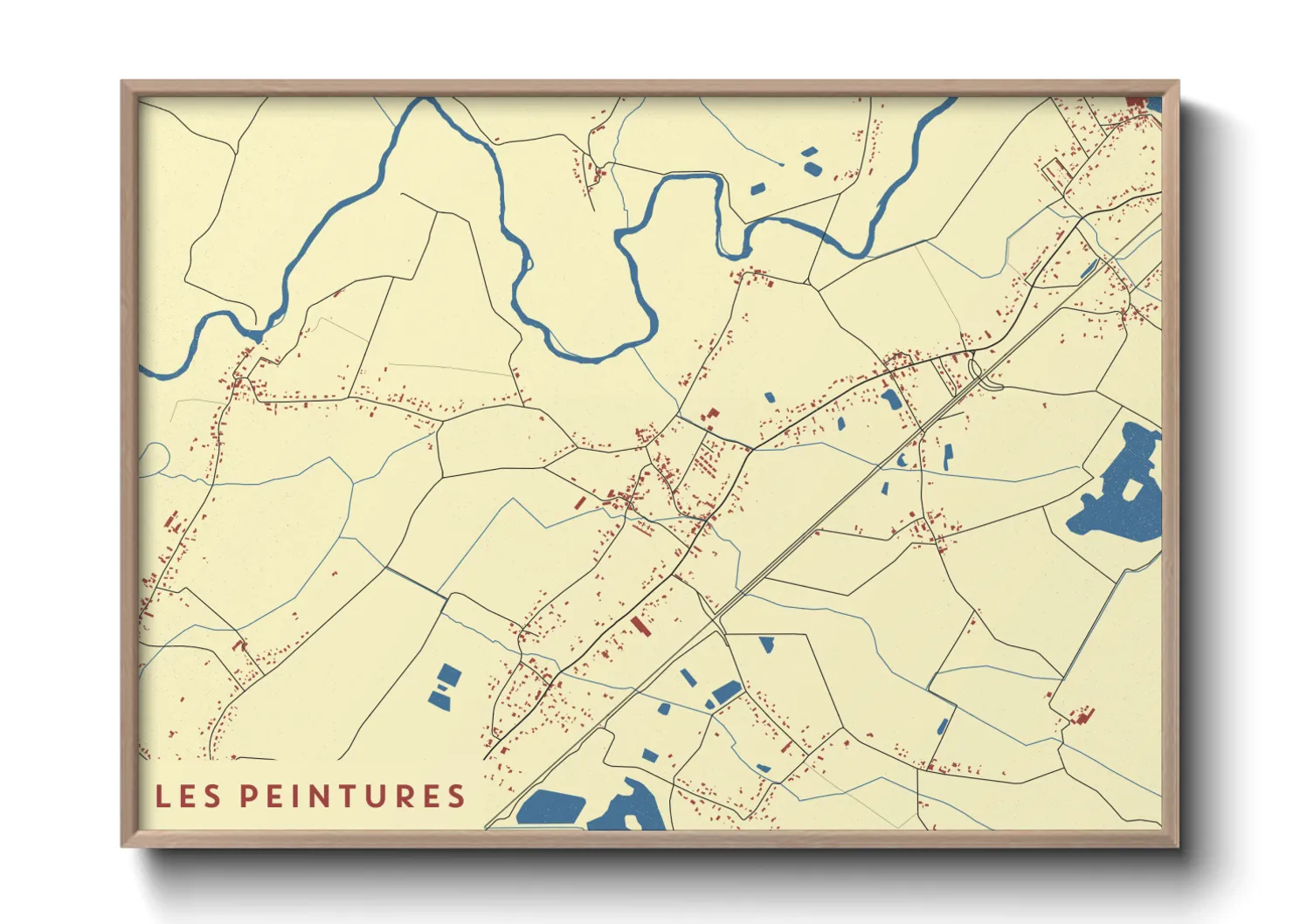 Une affiche de carte sur Les Peintures