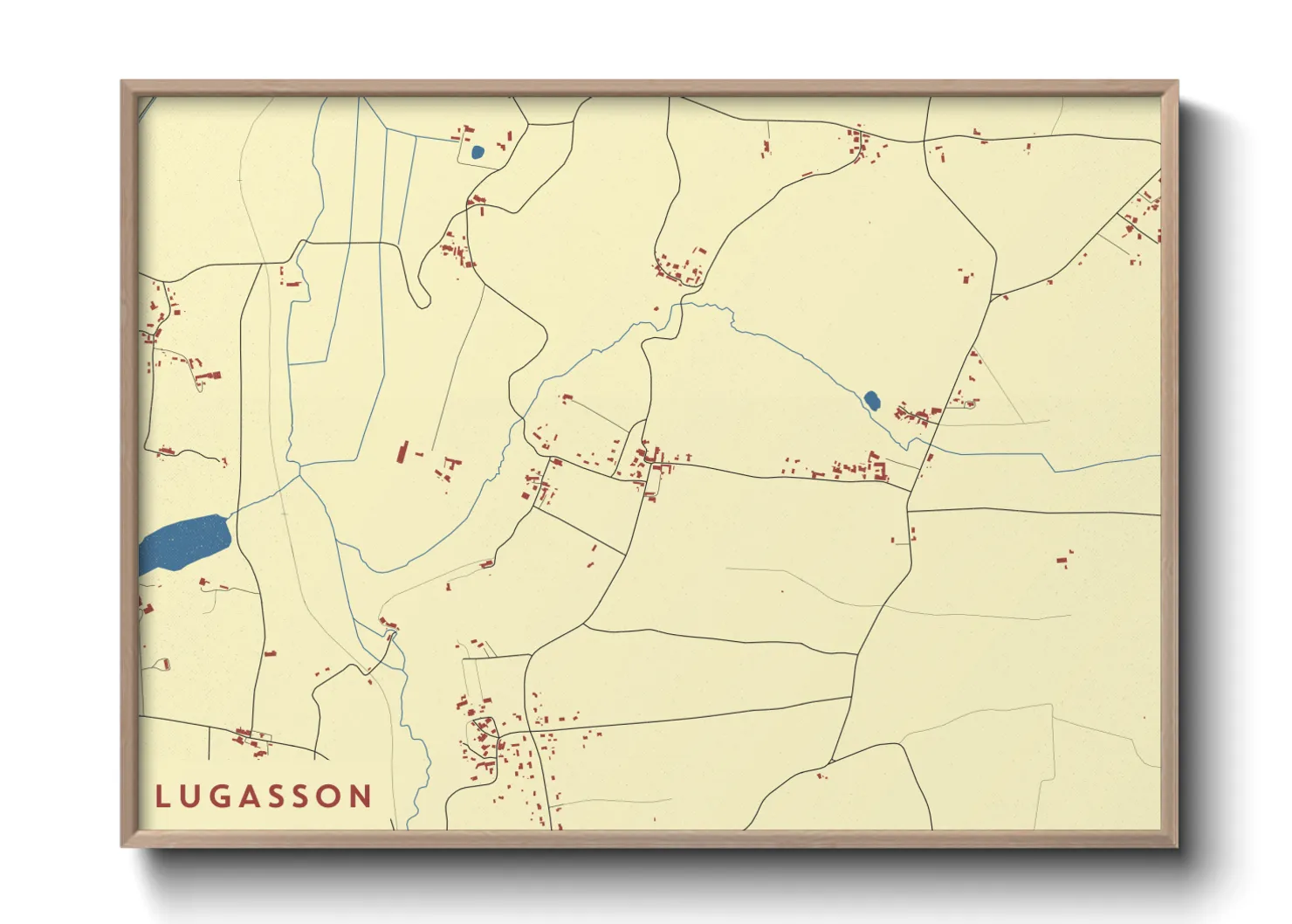 Une affiche de carte sur Lugasson