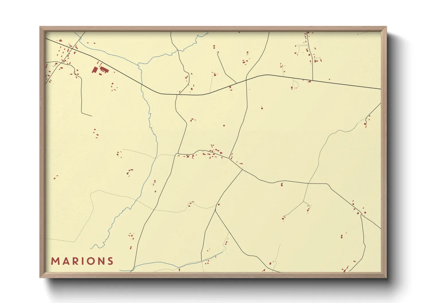 Une affiche de carte sur Marions
