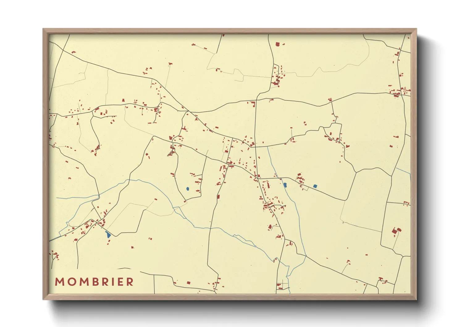Une affiche de carte sur Mombrier