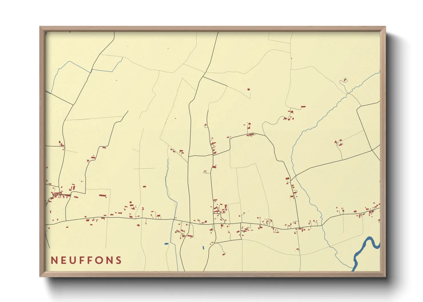 Une affiche de carte sur Neuffons