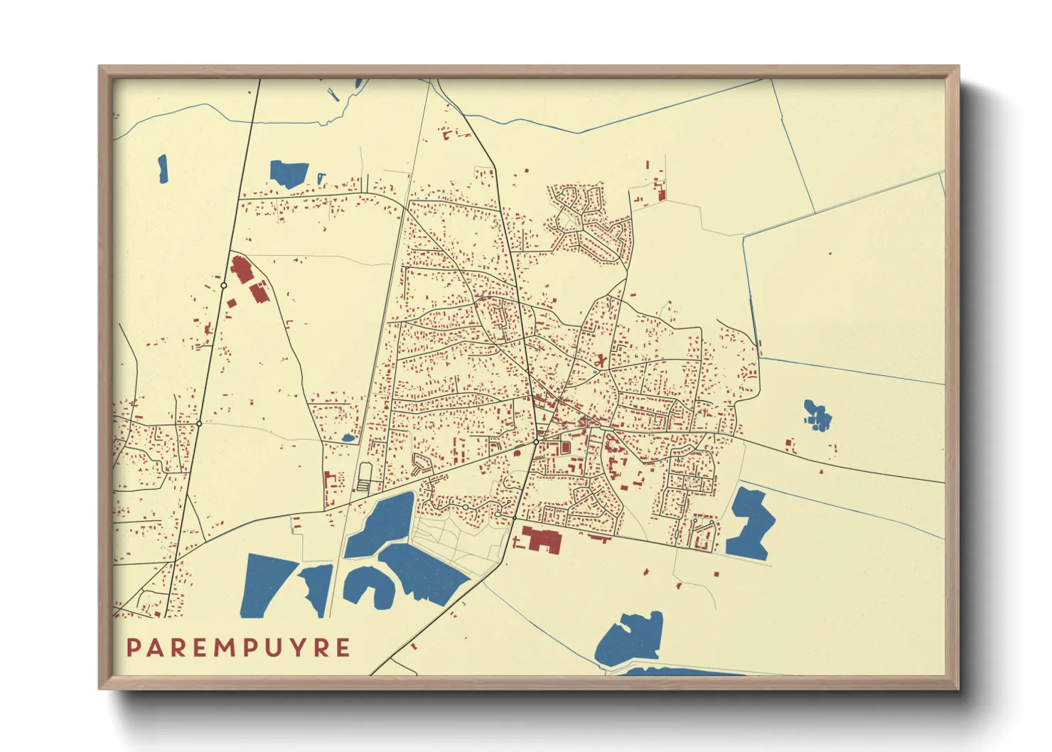 Une affiche de carte sur Parempuyre