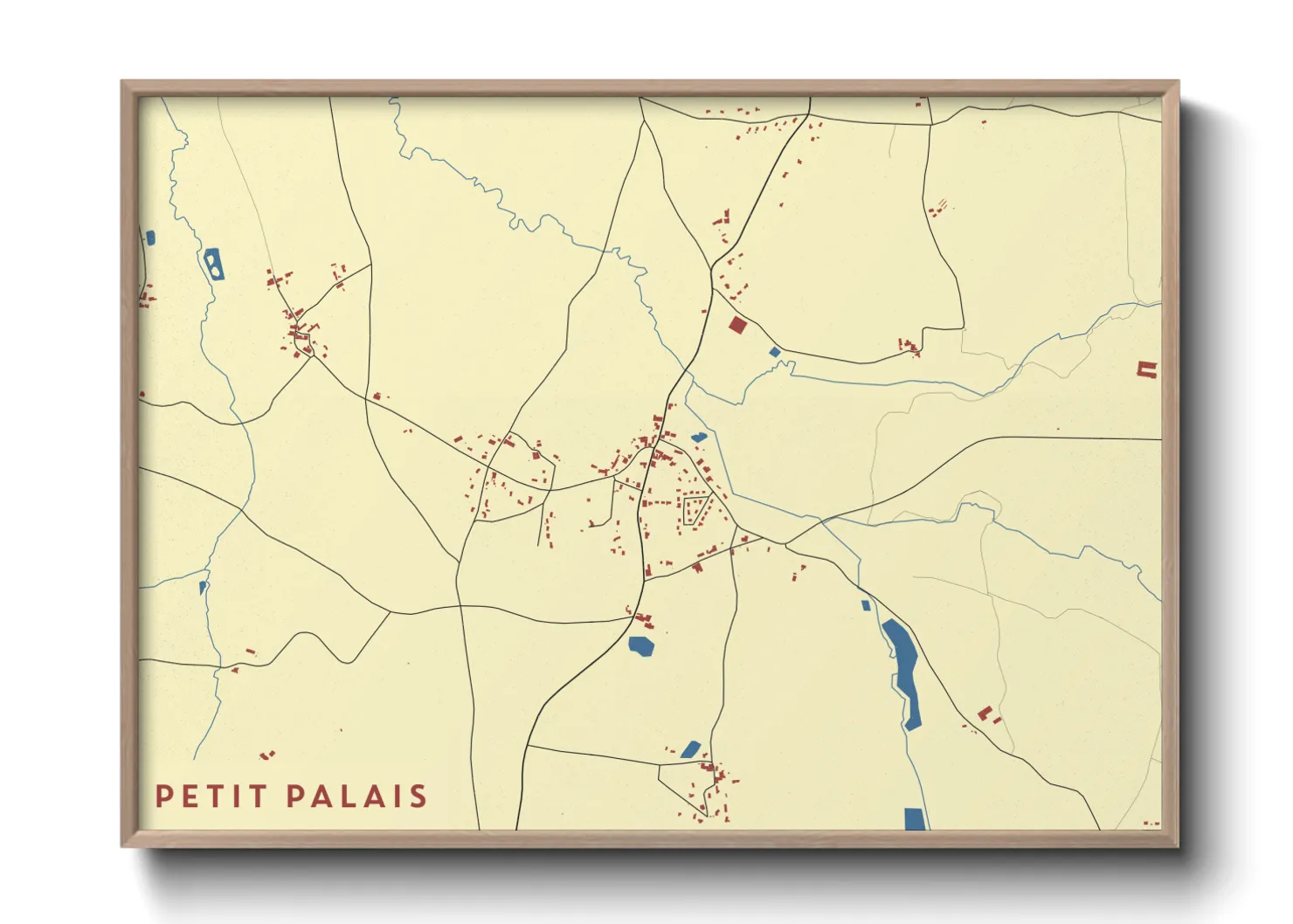 Une affiche de carte sur Petit Palais