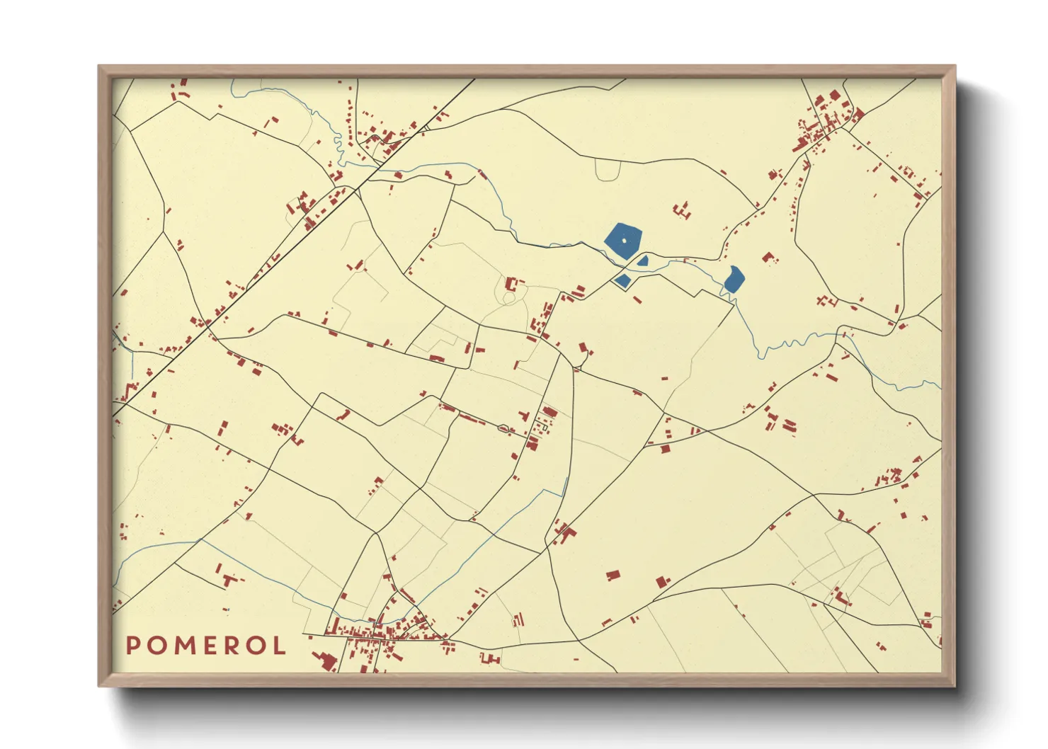 Une affiche de carte sur Pomerol
