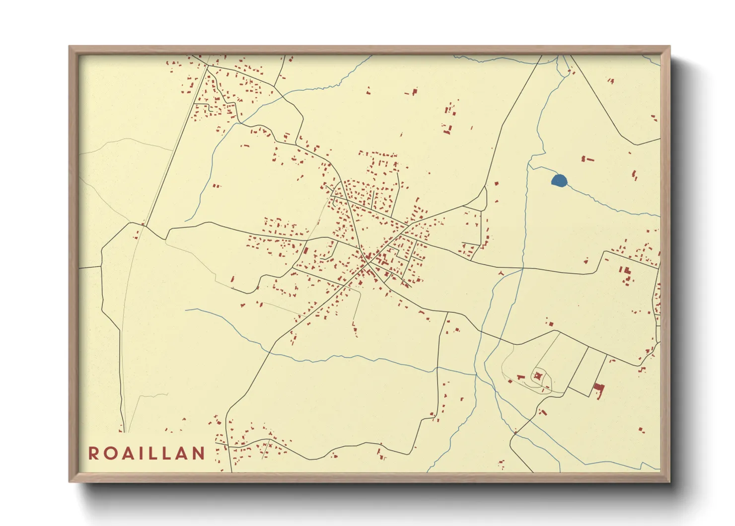 Une affiche de carte sur Roaillan