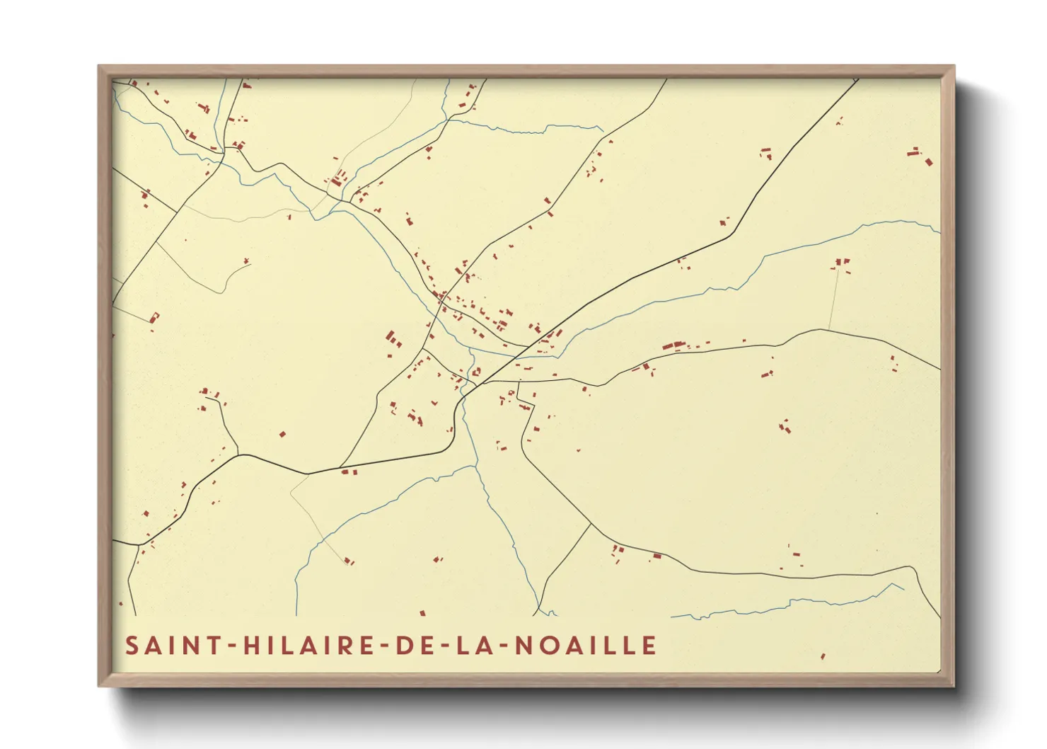 Une affiche de carte sur Saint-Hilaire-de-la-Noaille