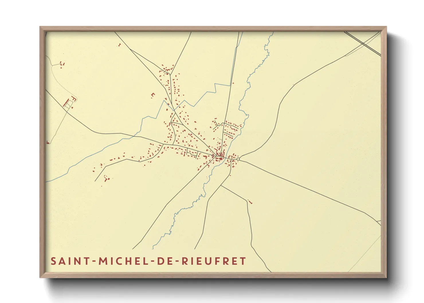Une affiche de carte sur Saint-Michel-de-Rieufret