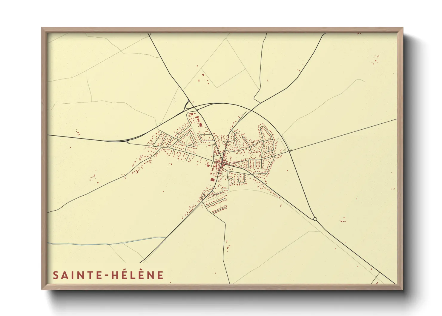 Une affiche de carte sur Sainte-Hélène