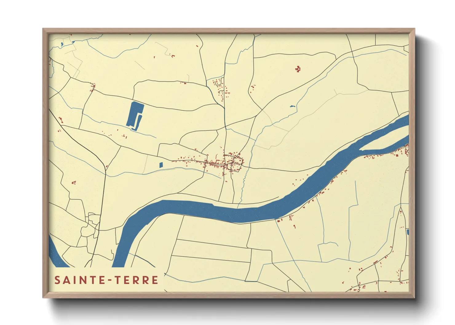 Une affiche de carte sur Sainte-Terre