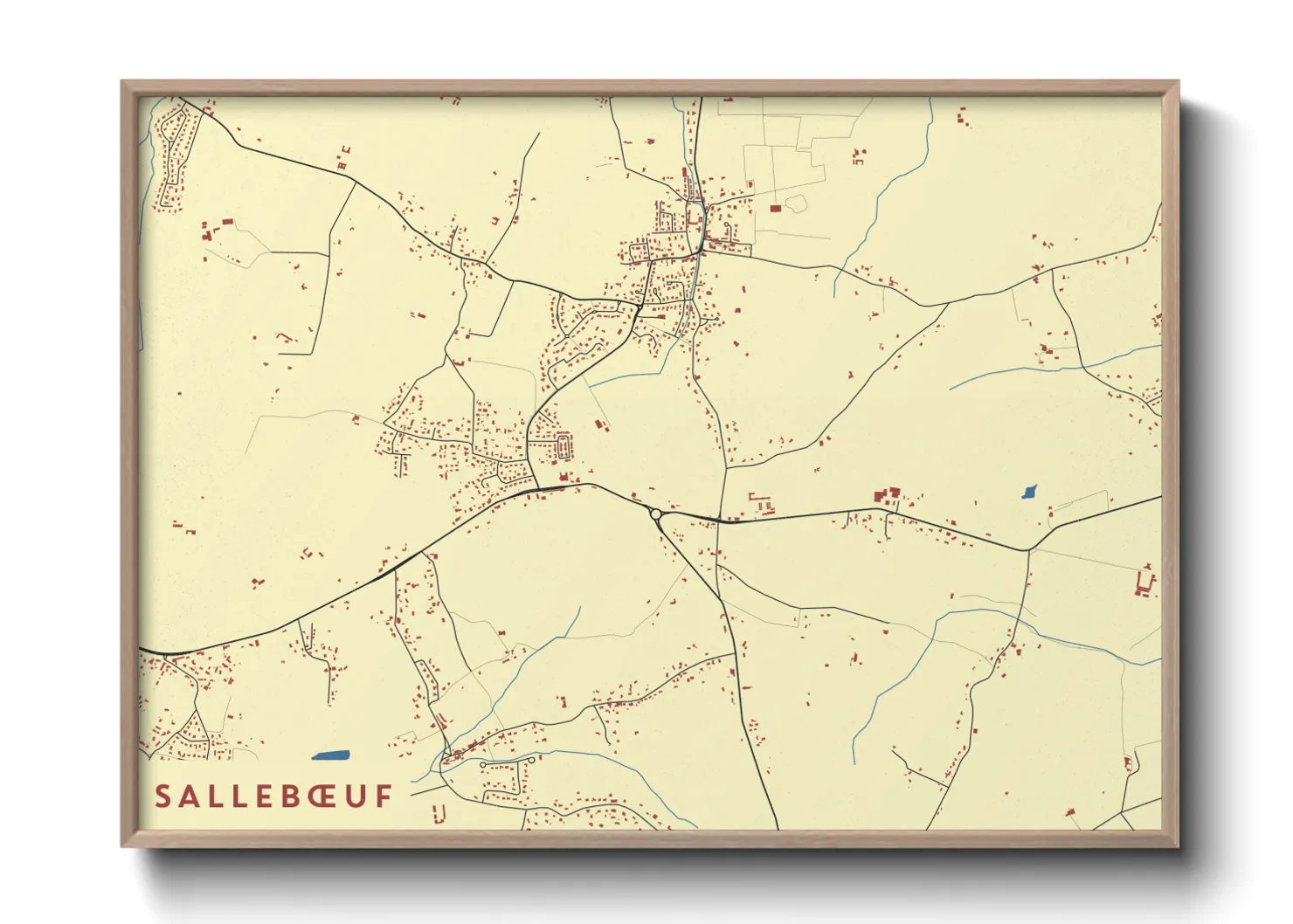 Une affiche de carte sur Sallebœuf