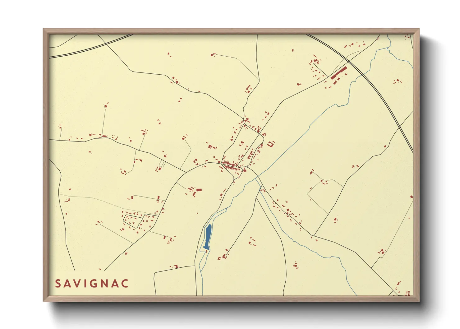 Une affiche de carte sur Savignac