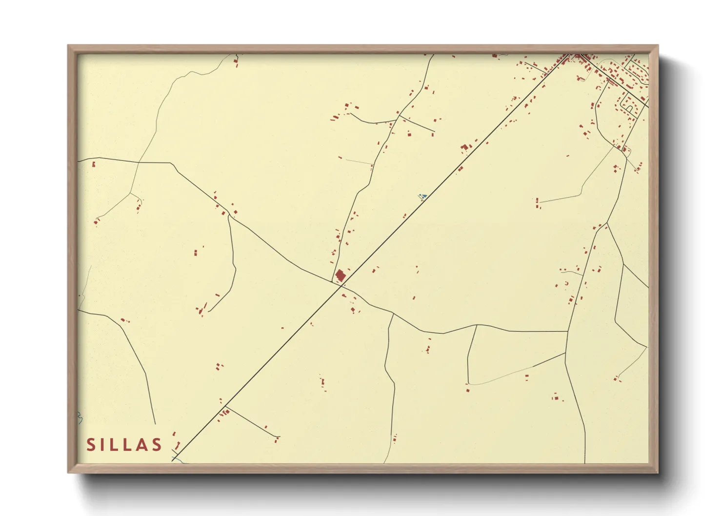 Une affiche de carte sur Sillas