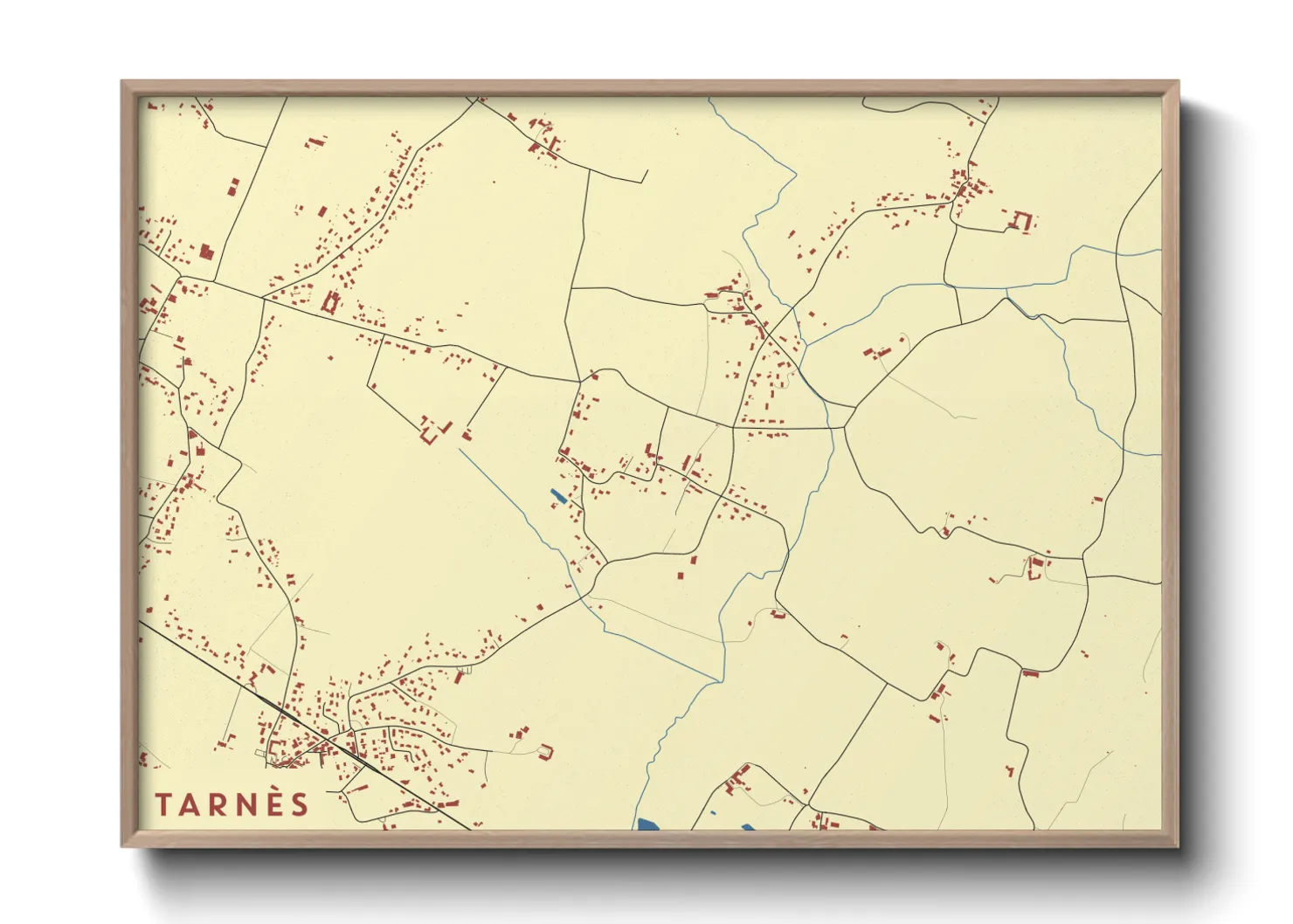 Une affiche de carte sur Tarnès