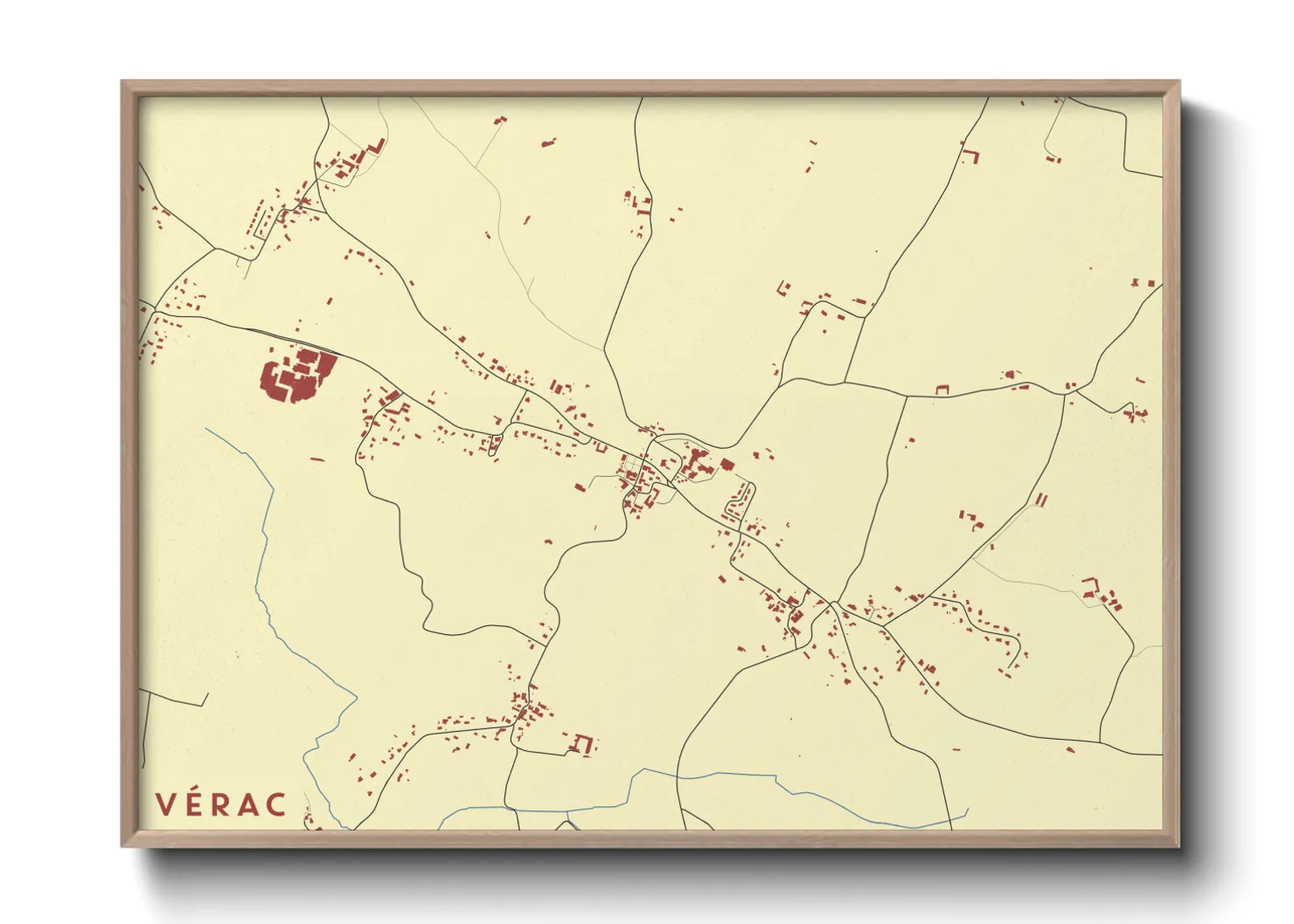 Une affiche de carte sur Vérac