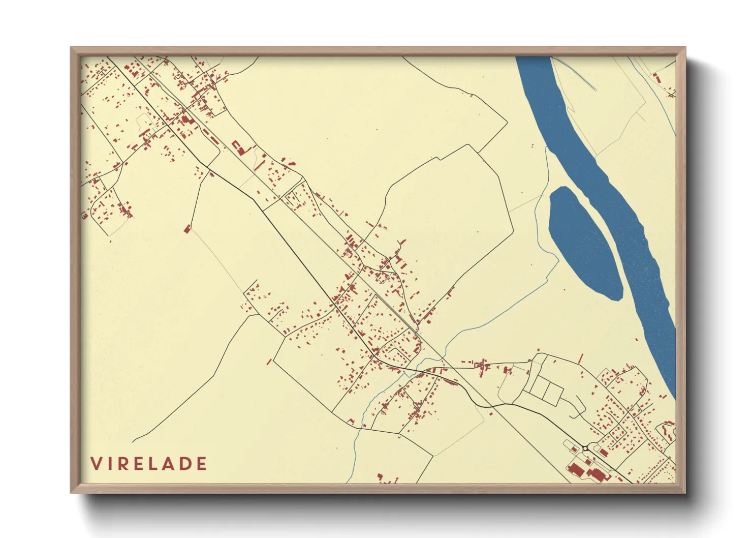 Une affiche de carte sur Virelade