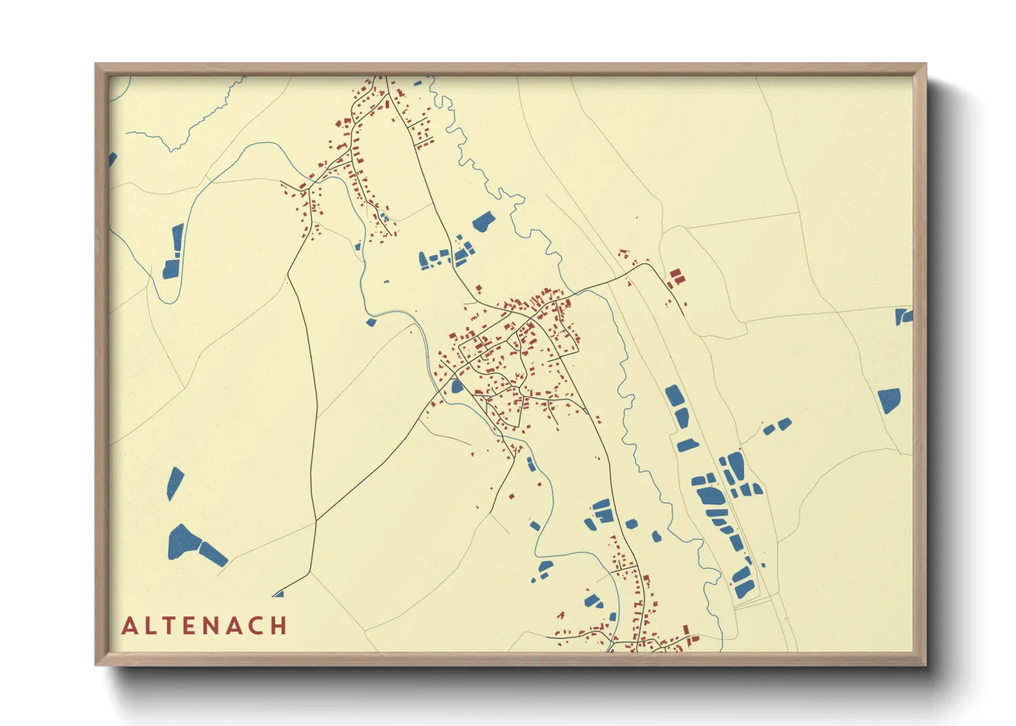 Une affiche de carte sur Altenach