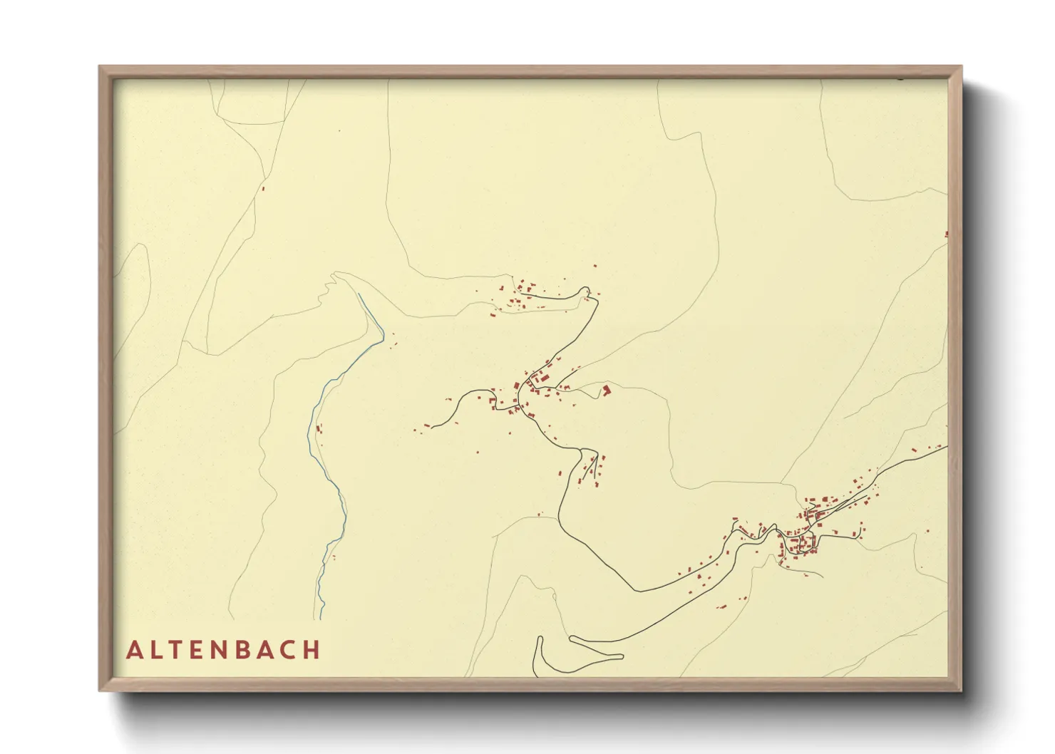 Une affiche de carte sur Altenbach
