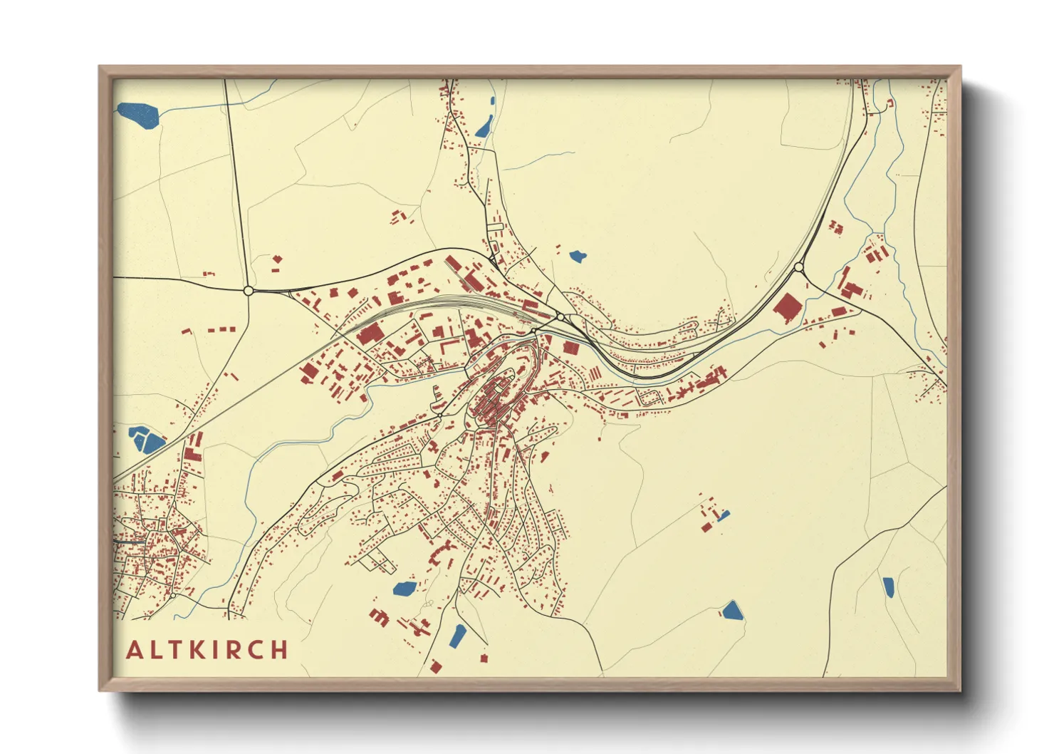 Une affiche de carte sur Altkirch