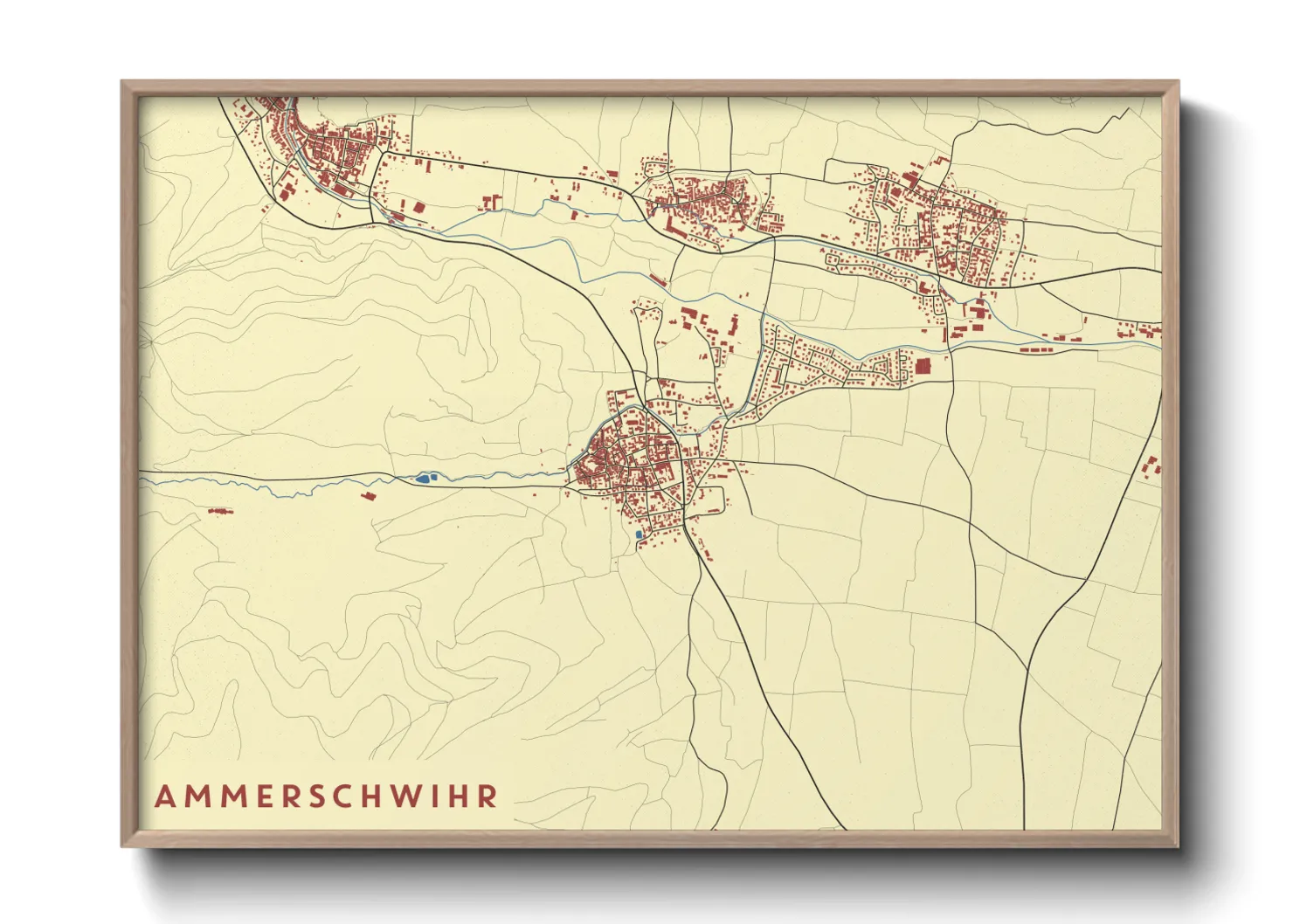 Une affiche de carte sur Ammerschwihr