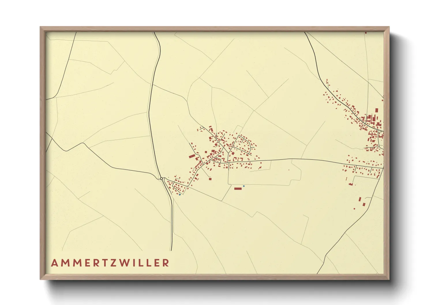 Une affiche de carte sur Ammertzwiller