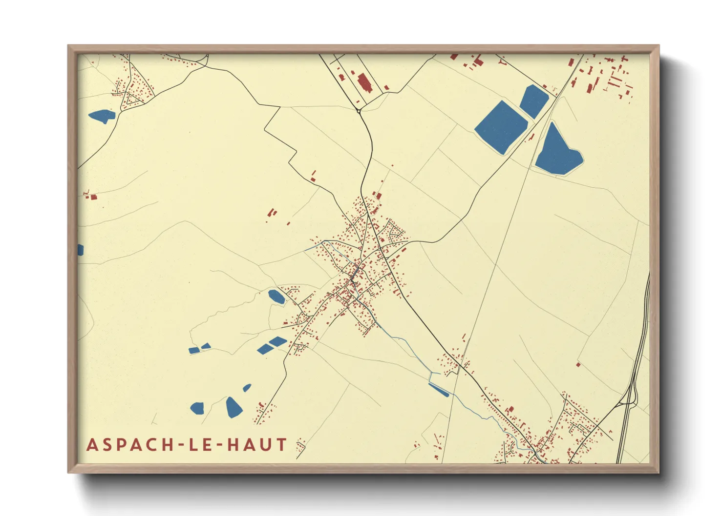Une affiche de carte sur Aspach-le-Haut