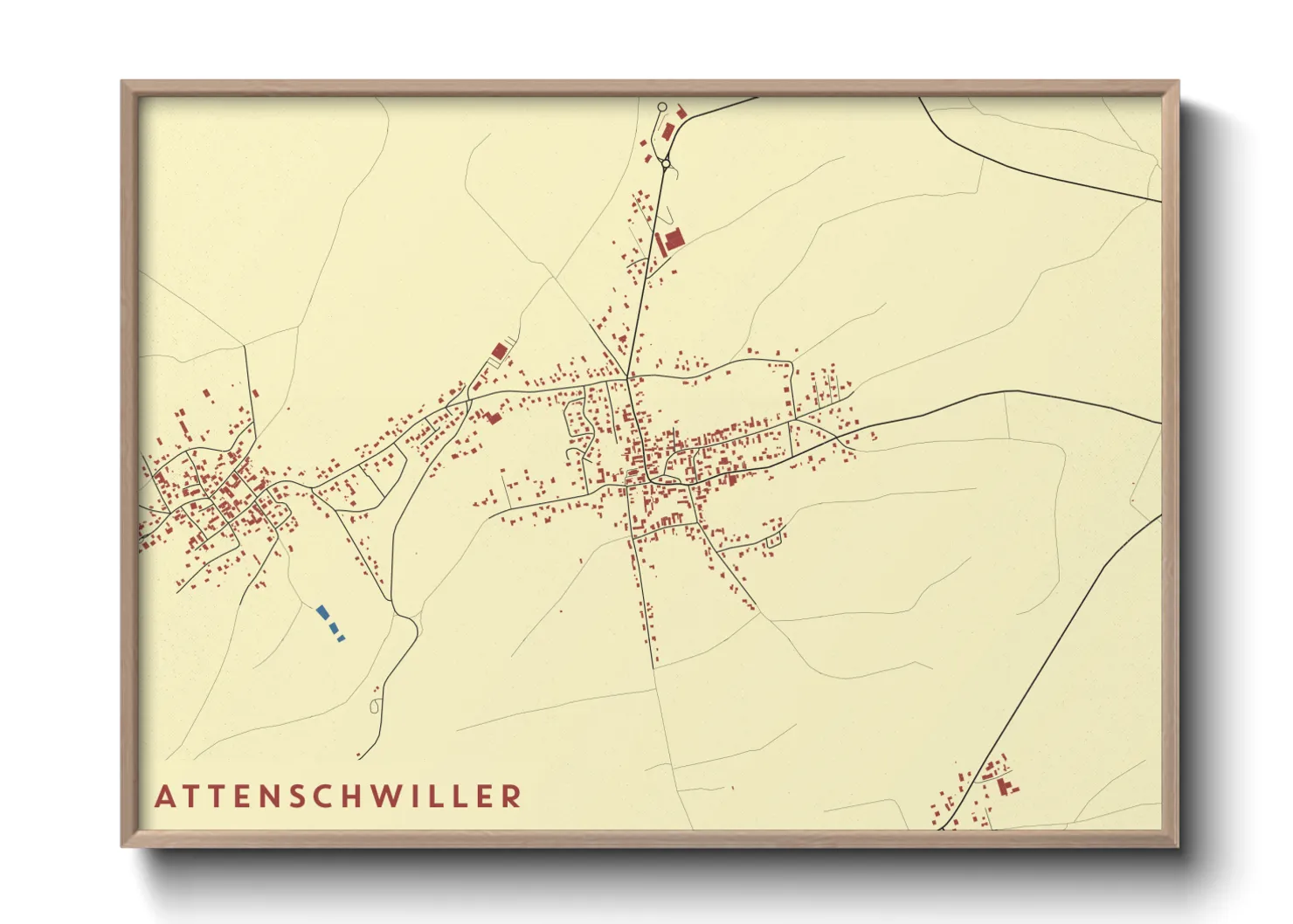 Une affiche de carte sur Attenschwiller