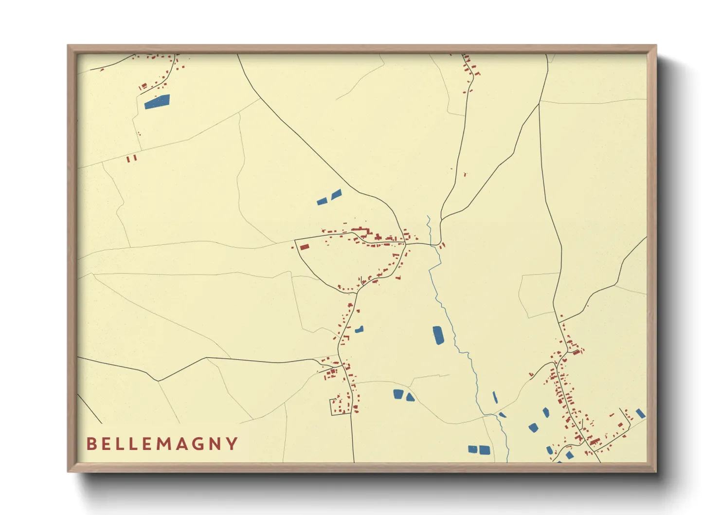 Une affiche de carte sur Bellemagny