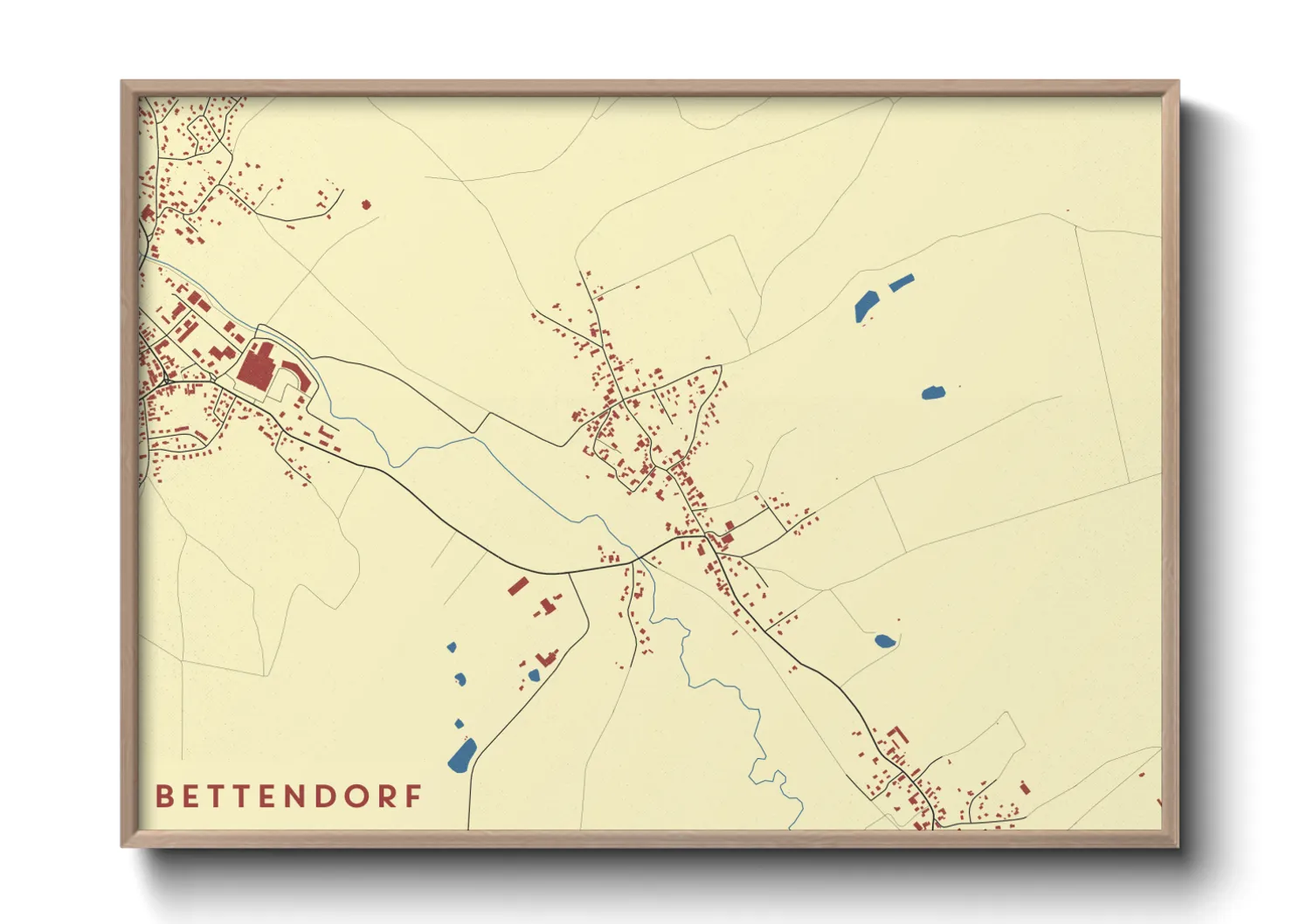 Une affiche de carte sur Bettendorf
