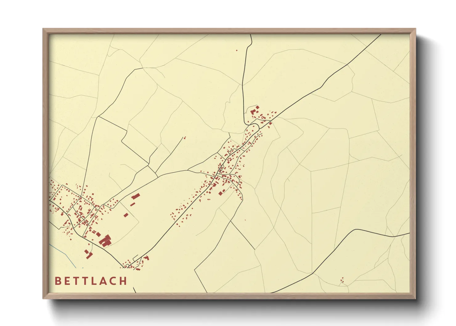 Une affiche de carte sur Bettlach