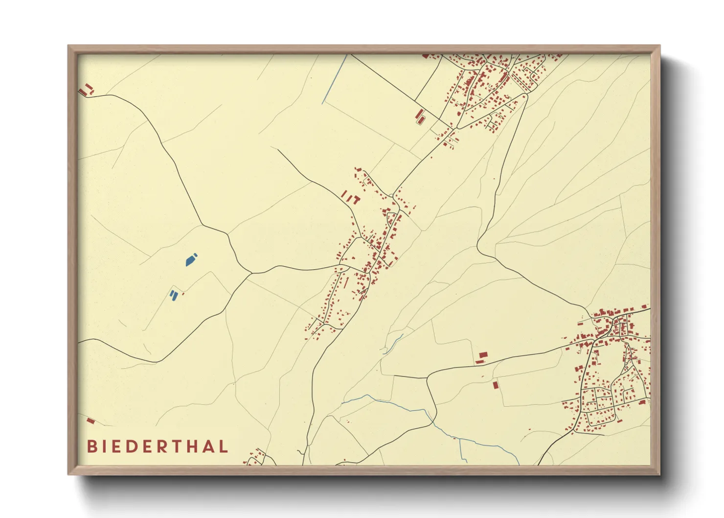 Une affiche de carte sur Biederthal