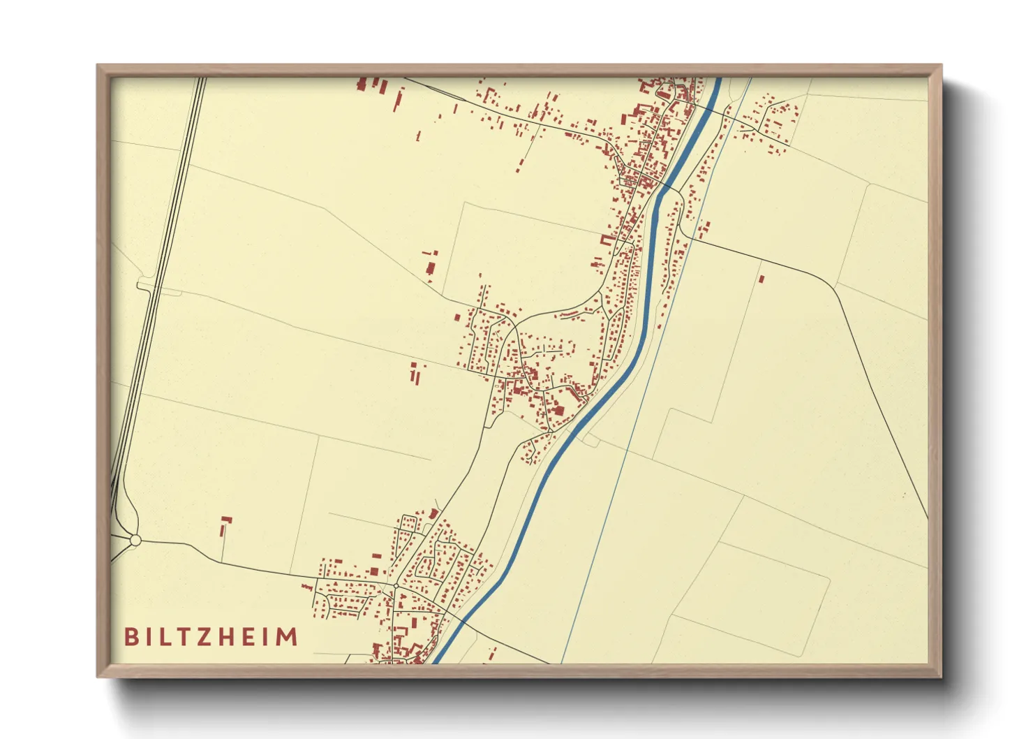 Une affiche de carte sur Biltzheim
