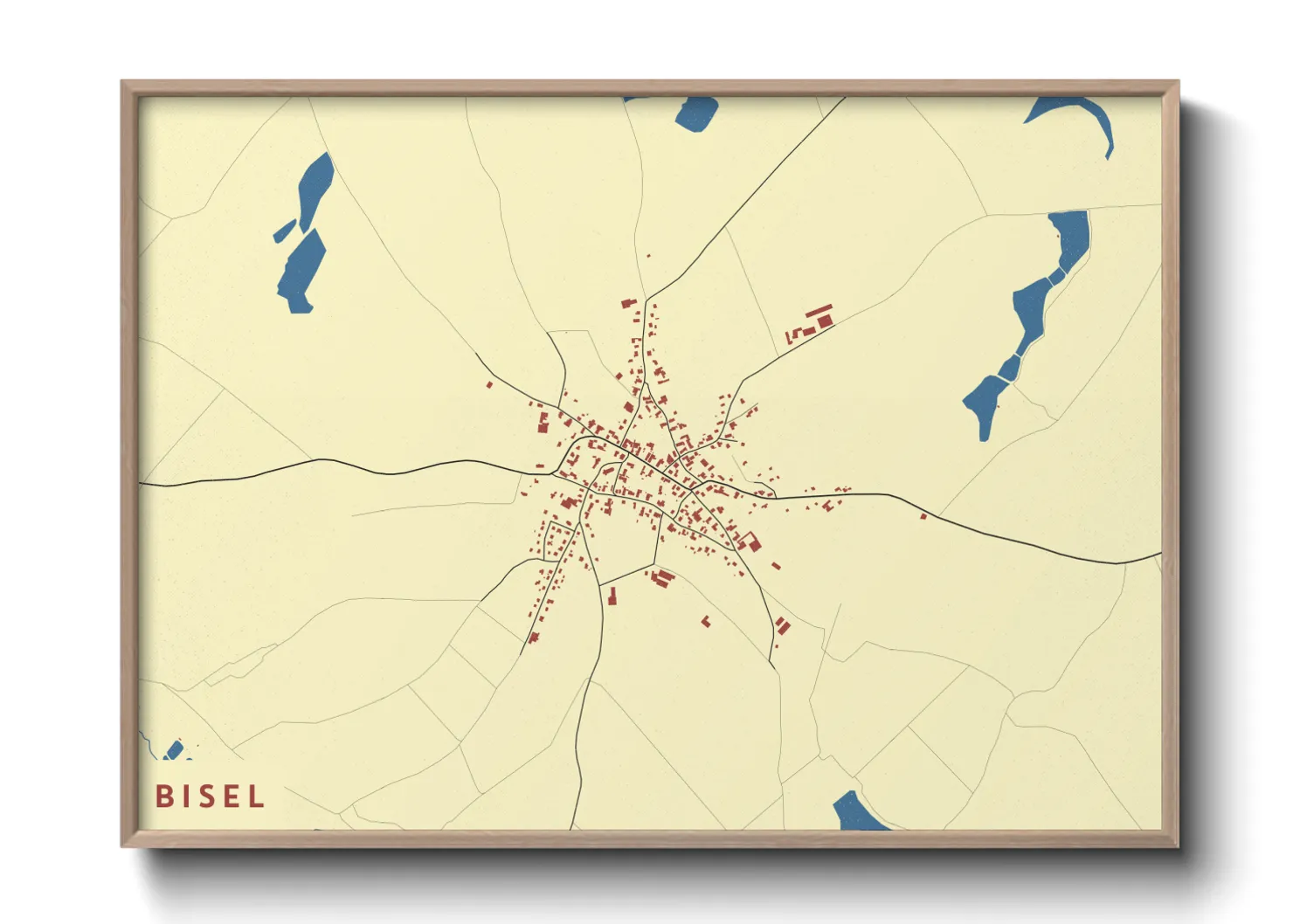 Une affiche de carte sur Bisel